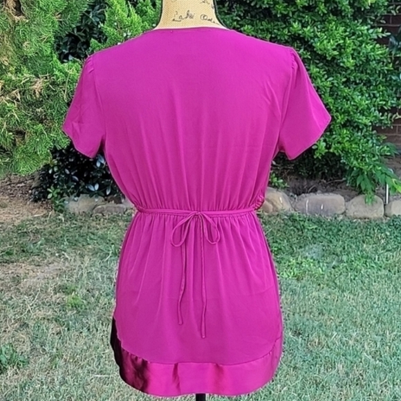 NEW Motherhood Maternity Wrap Top with Satin Trim - Picture 5 of 17